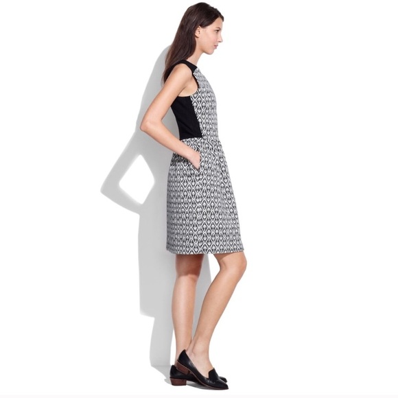 Madewell Diamond Jacques People Print Dress - Picture 2 of 8